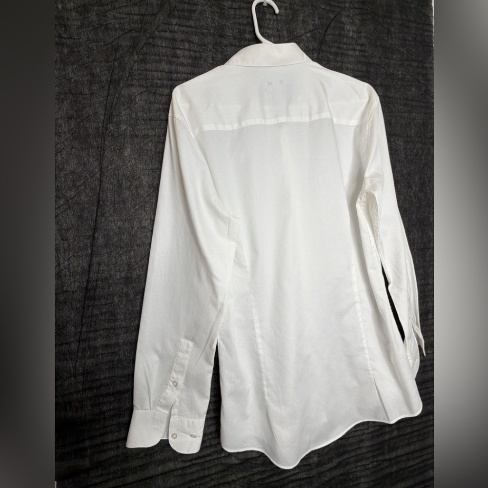 Bar III White Dress Shirt Slim Fit Stretch men’s size L 16–16.5 34–35(A215)✨ - Picture 9 of 9